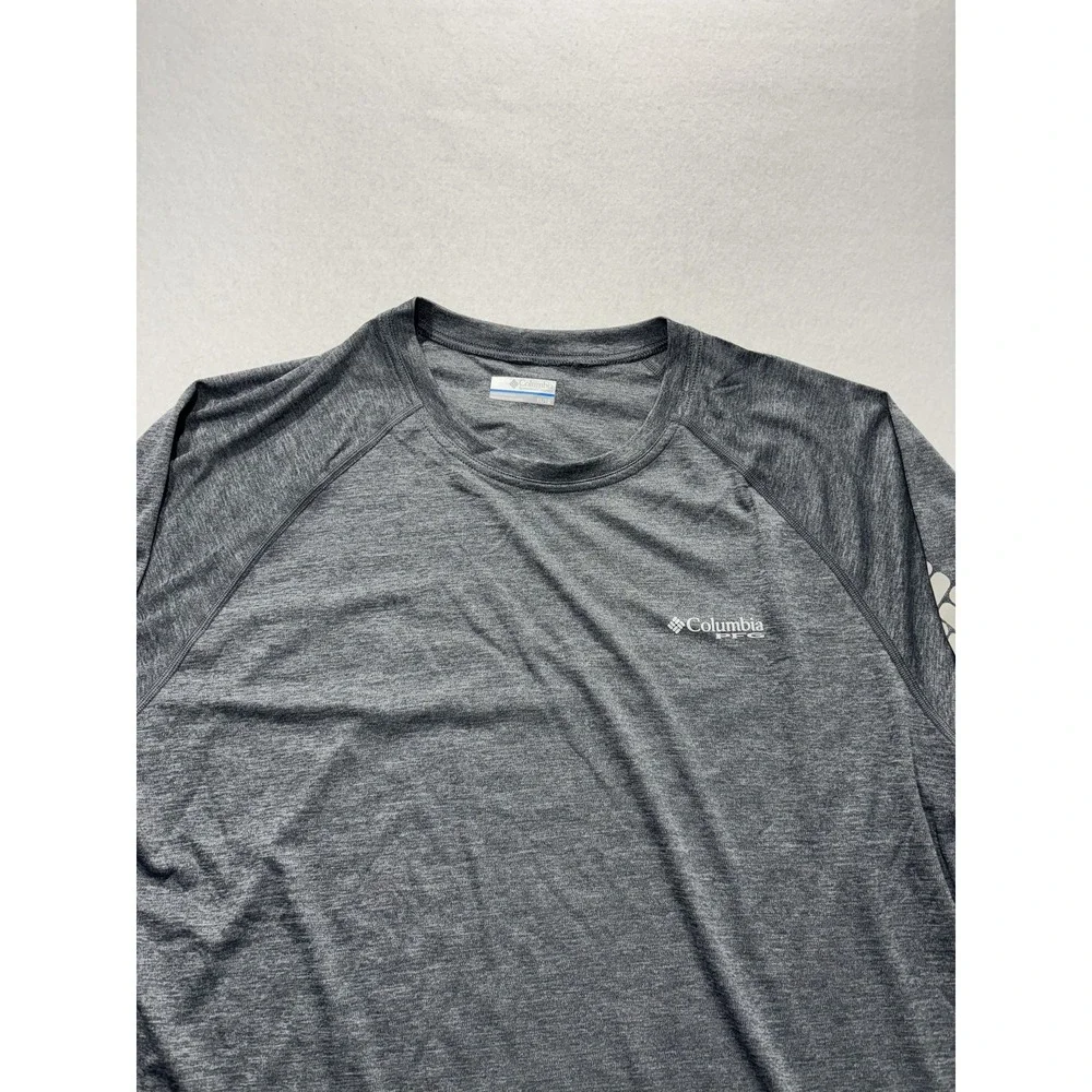 Columbia PFG Omni-Shade Shirt Mens XL Gray Long Sleeve Tee Fishing Lightweight